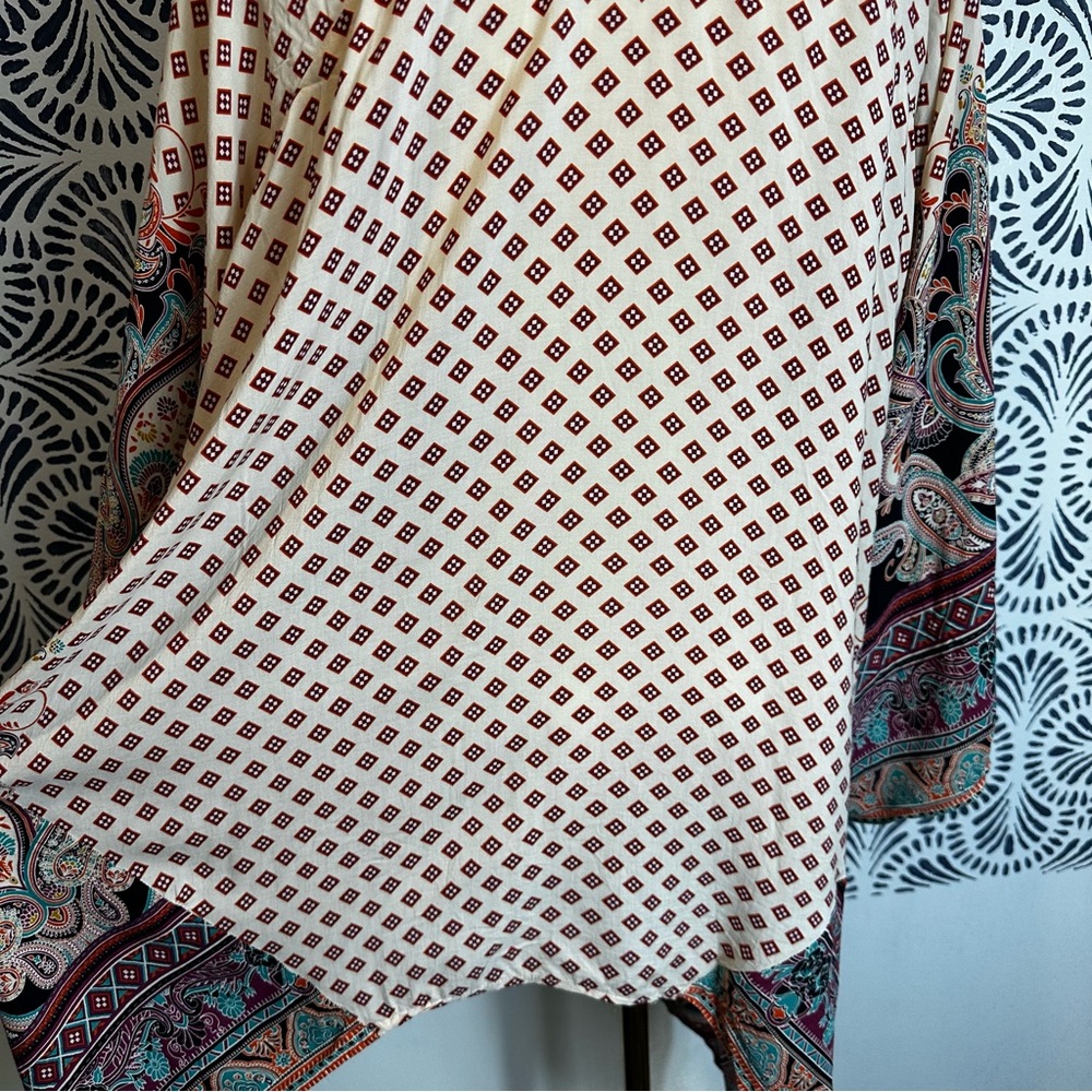 Flying Tomato Embroidered Vibrant Bohemian Open Front Kimono - Picture 8 of 16